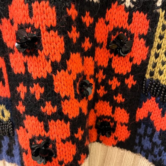 Zara Patchwork Knit Sweater Limited Edition Size S - Picture 9 of 15